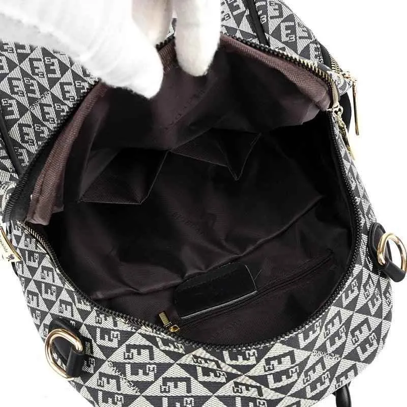 18422 - Women's Cool Backpack - Fashion Leather Shoulder Bag