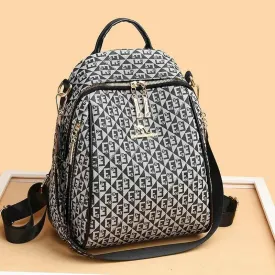 18422 - Women's Cool Backpack - Fashion Leather Shoulder Bag