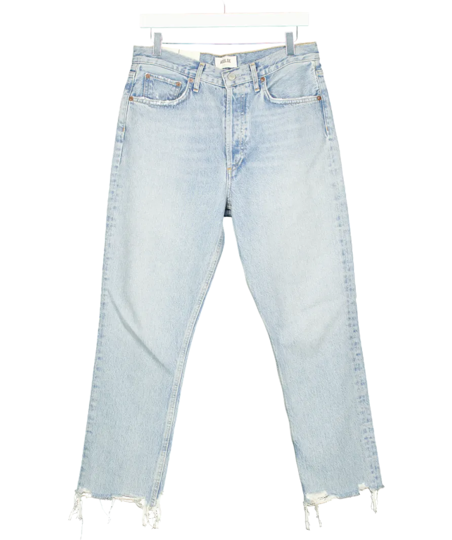 AGOLDE Blue Riley High-rise Straight Leg Crop Jeans W28