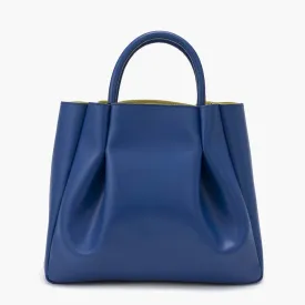 Amalfi Midi Leather Tote Bag - Blue