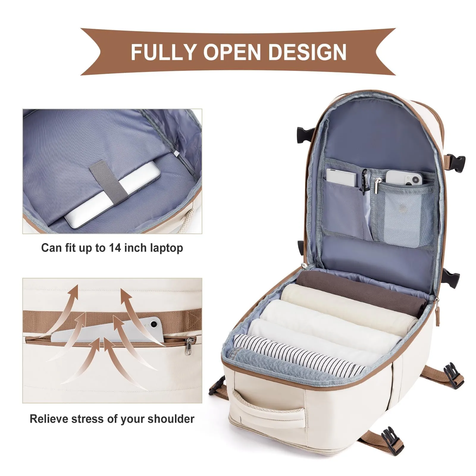 Backpack for Airplane Hand Luggage Cabin Bag Backpack Waterproof Laptop Travel Backpack