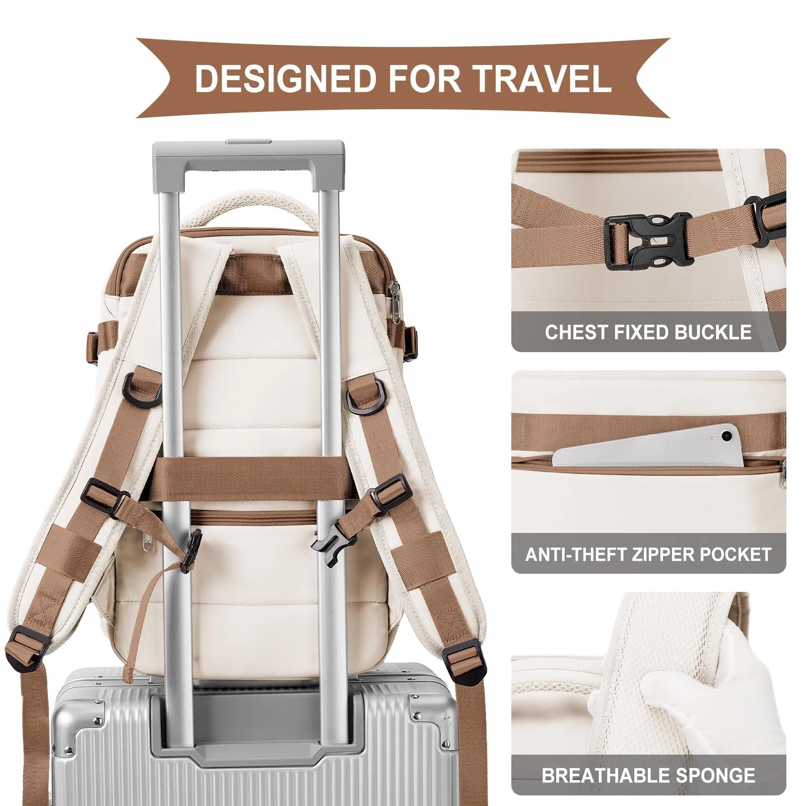 Backpack for Airplane Hand Luggage Cabin Bag Backpack Waterproof Laptop Travel Backpack