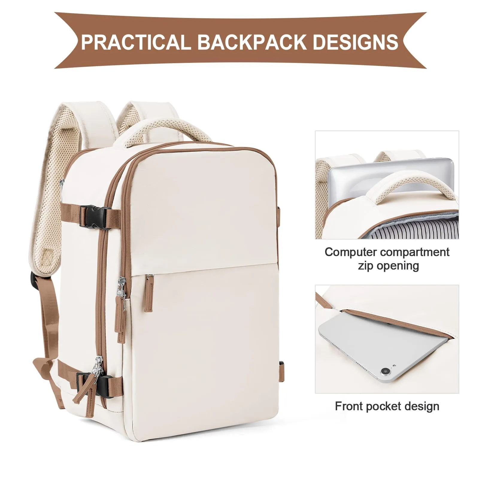 Backpack for Airplane Hand Luggage Cabin Bag Backpack Waterproof Laptop Travel Backpack