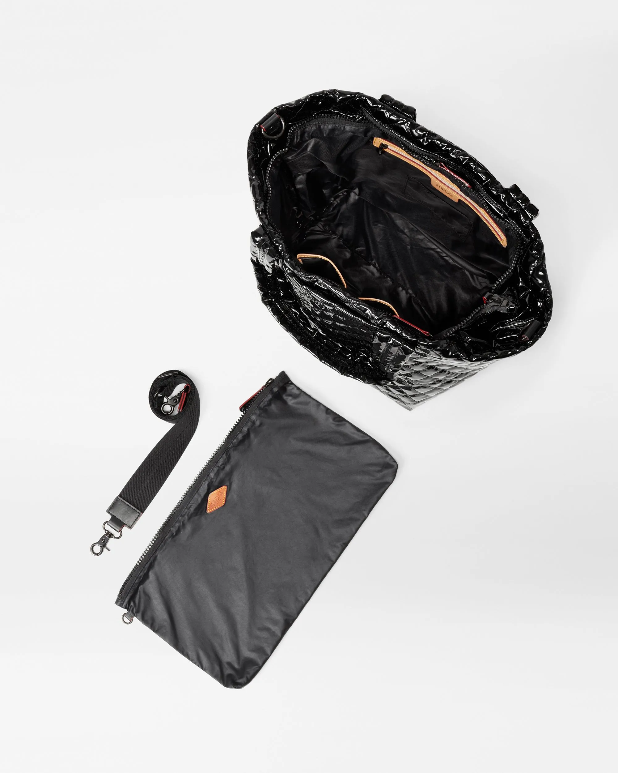 Black Lacquer Medium Metro Tote Deluxe