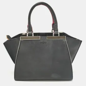 Black Leather Petite 3Jours Tote