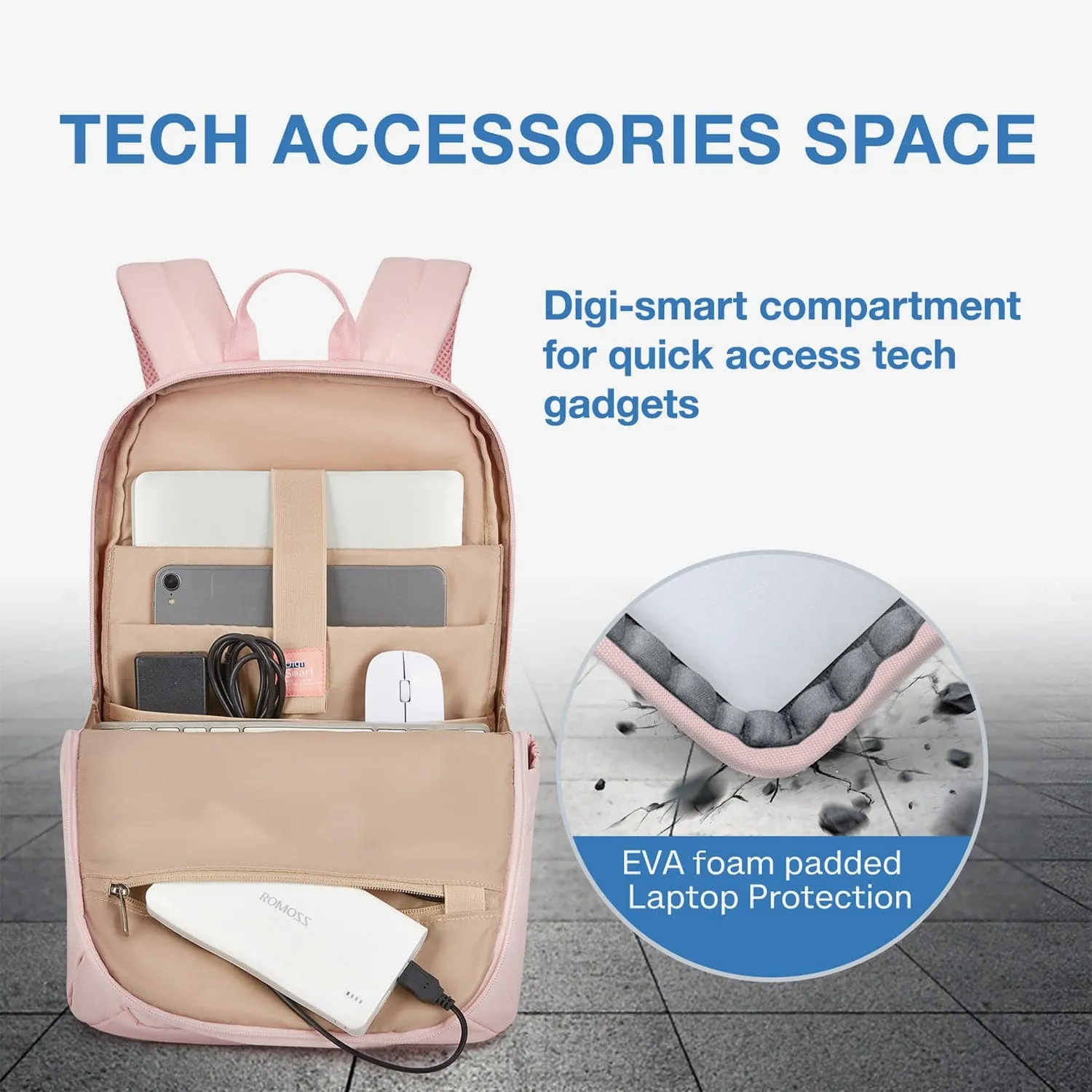 Bonchemin Multi-Pocket Laptop Backpack