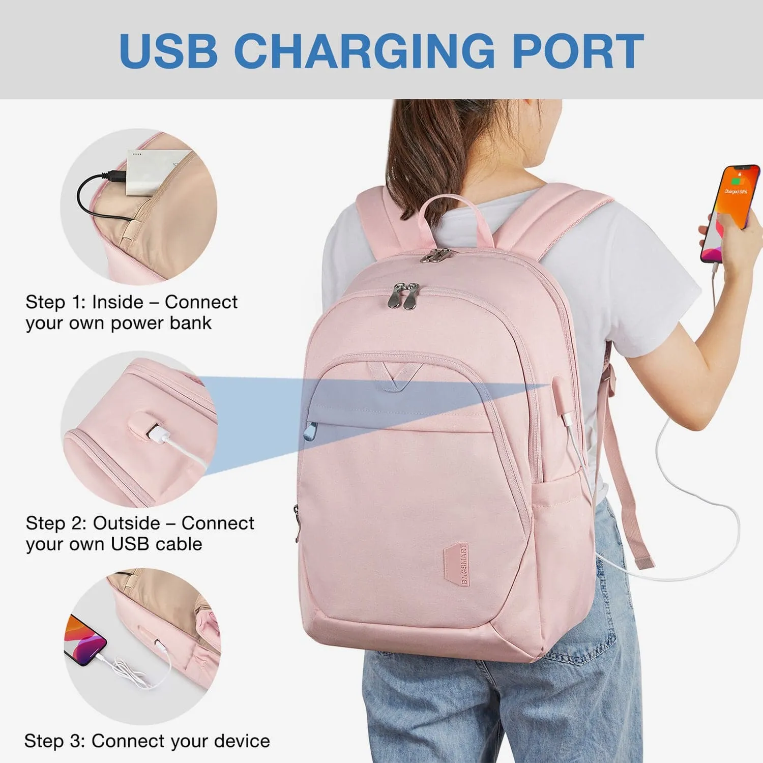 Bonchemin Multi-Pocket Laptop Backpack