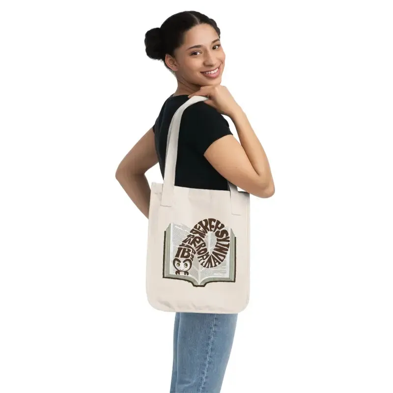Bookworm Organic Canvas Chic Tote by Dipaliz