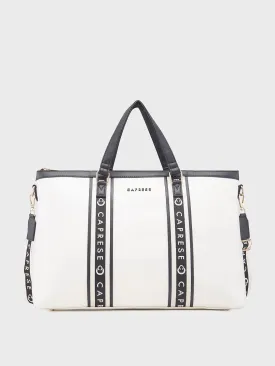 Caprese Trinity Laptop Bag Large Women Handbag | Office Handbag Cream