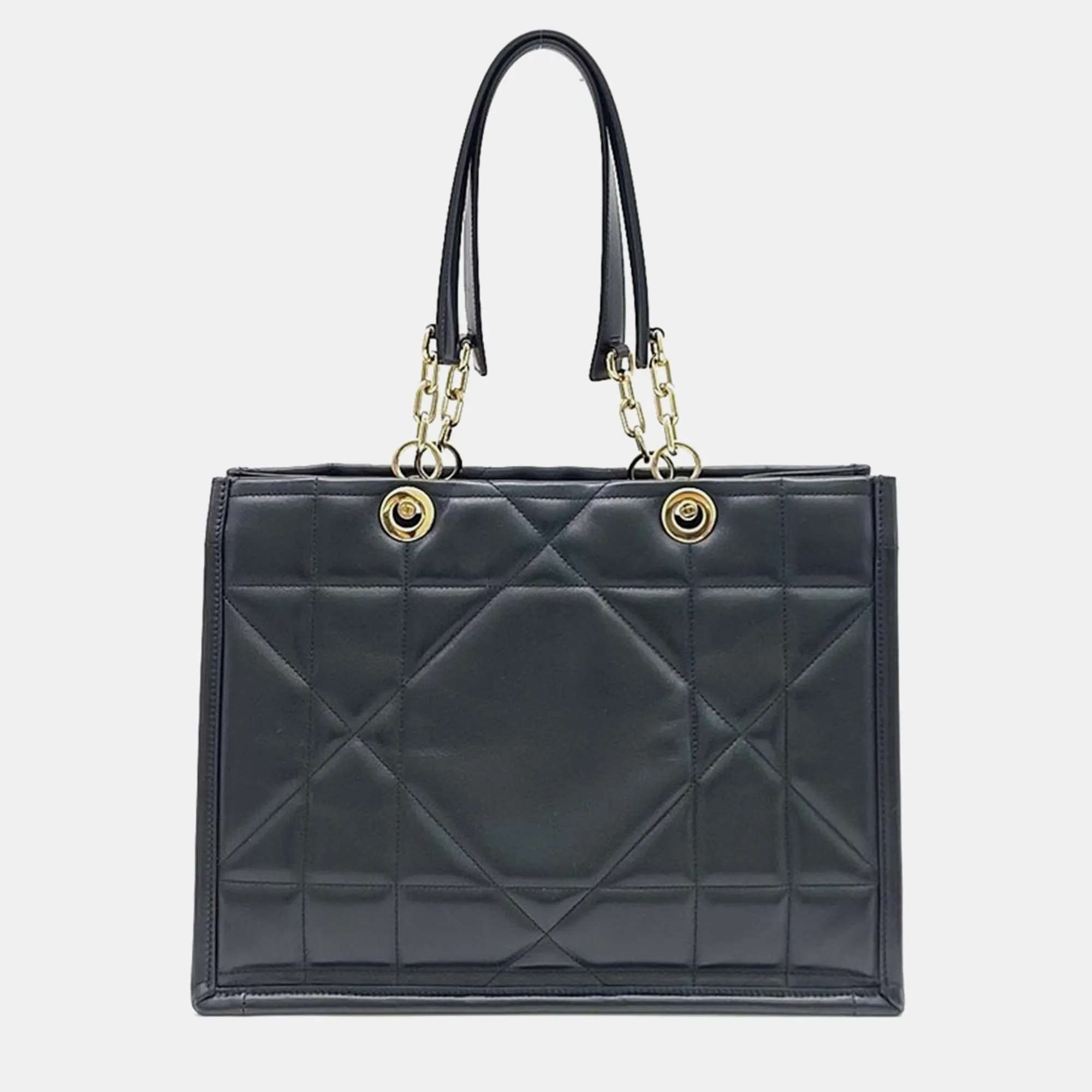 Christian Black Leather Essential Medium Tote Bag
