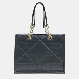 Christian Black Leather Essential Medium Tote Bag