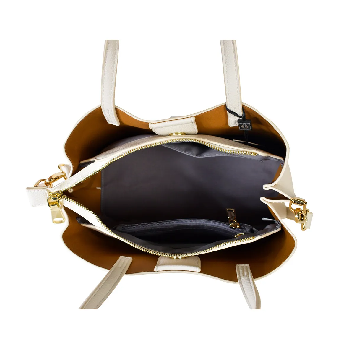Cream Handbag - F-7665
