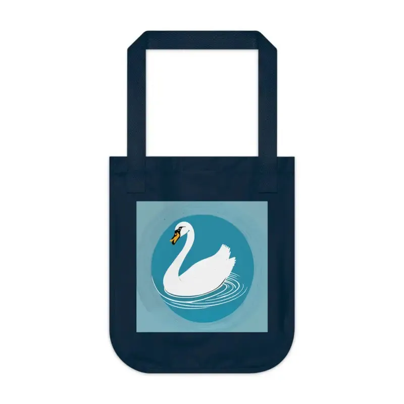 Dipaliz Organic Canvas Tote Bag with Swan Design
