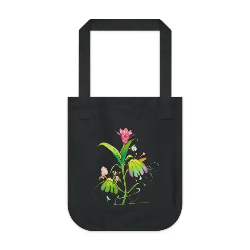 Dipaliz Pink Flower Organic Canvas Tote Bag