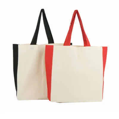 Eco Canvas Bag with coloured wall