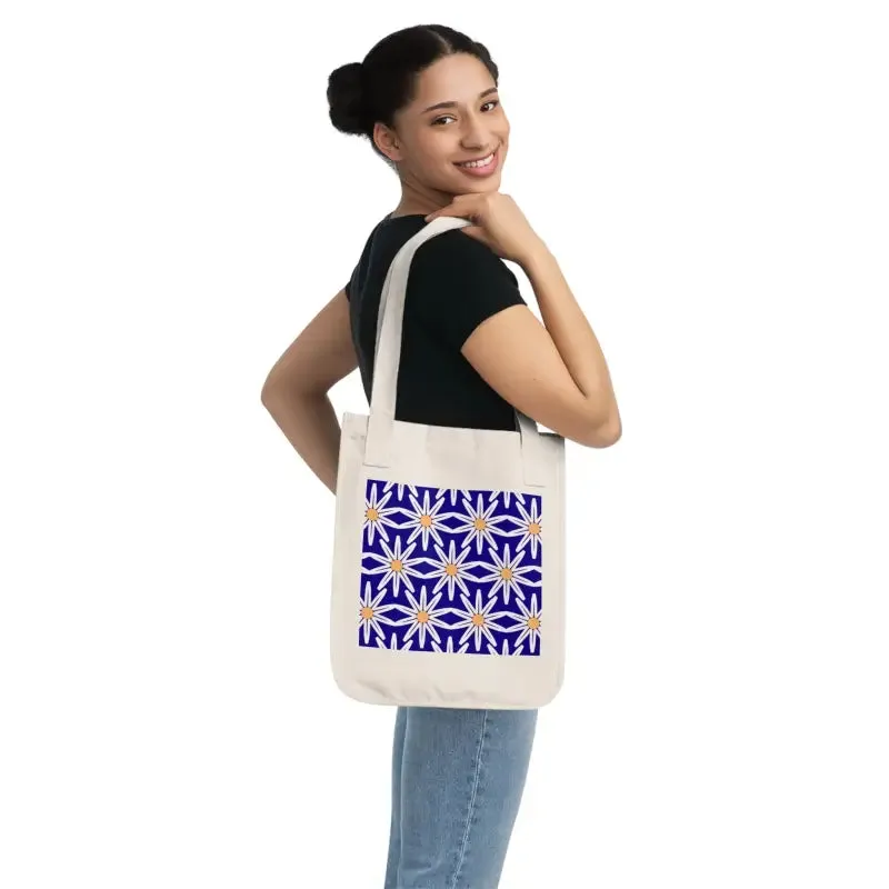 Eco Chic Bloom Organic Canvas Tote Bag