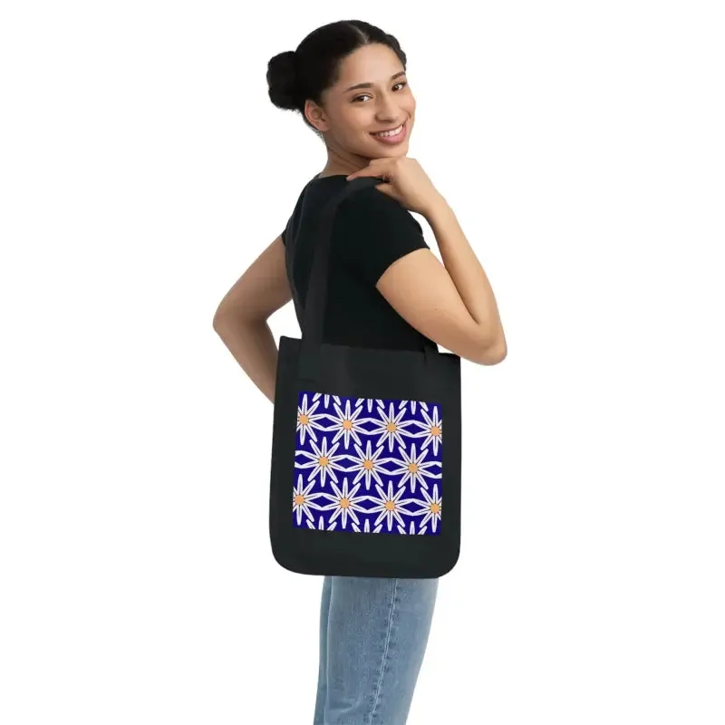 Eco Chic Bloom Organic Canvas Tote Bag