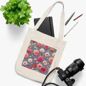 Eco Chic Flora Organic Canvas Tote Bag