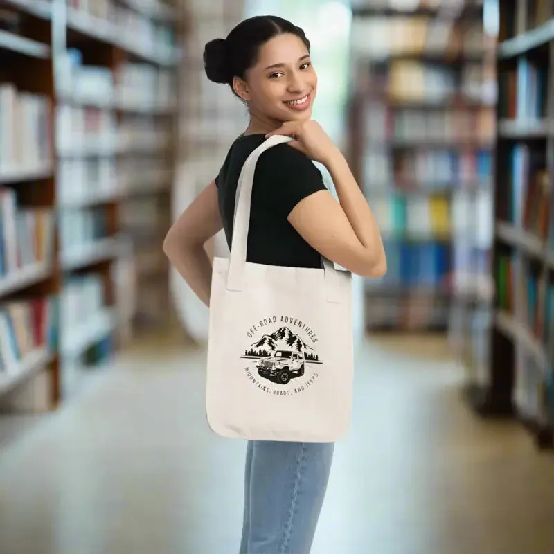 Eco Friendly Canvas Tote for Jeep Loving Mountain Fans