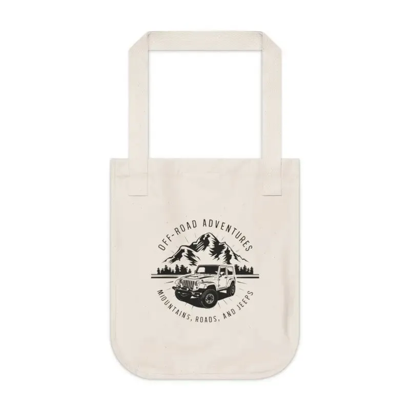 Eco Friendly Canvas Tote for Jeep Loving Mountain Fans