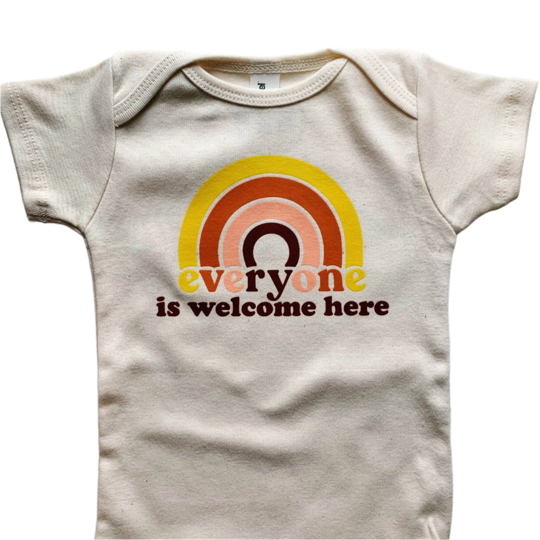Everyone Is Welcome Here Baby Bodysuit - Natural by Savage Seeds