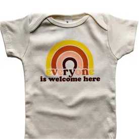 Everyone Is Welcome Here Baby Bodysuit - Natural by Savage Seeds