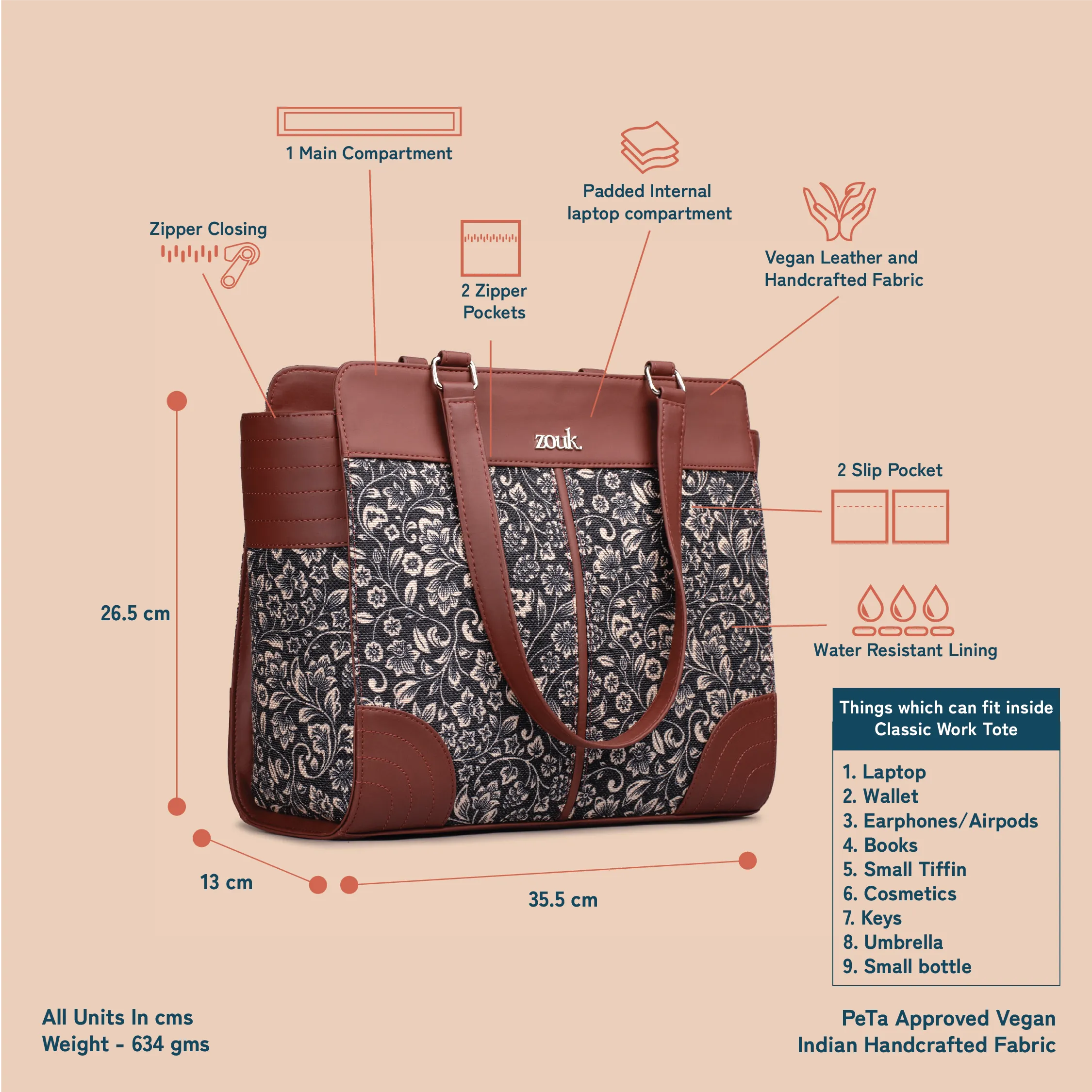 FloMotif Classic Work Tote