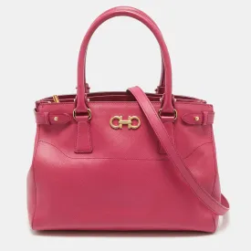 Fuchsia Leather Beky Tote