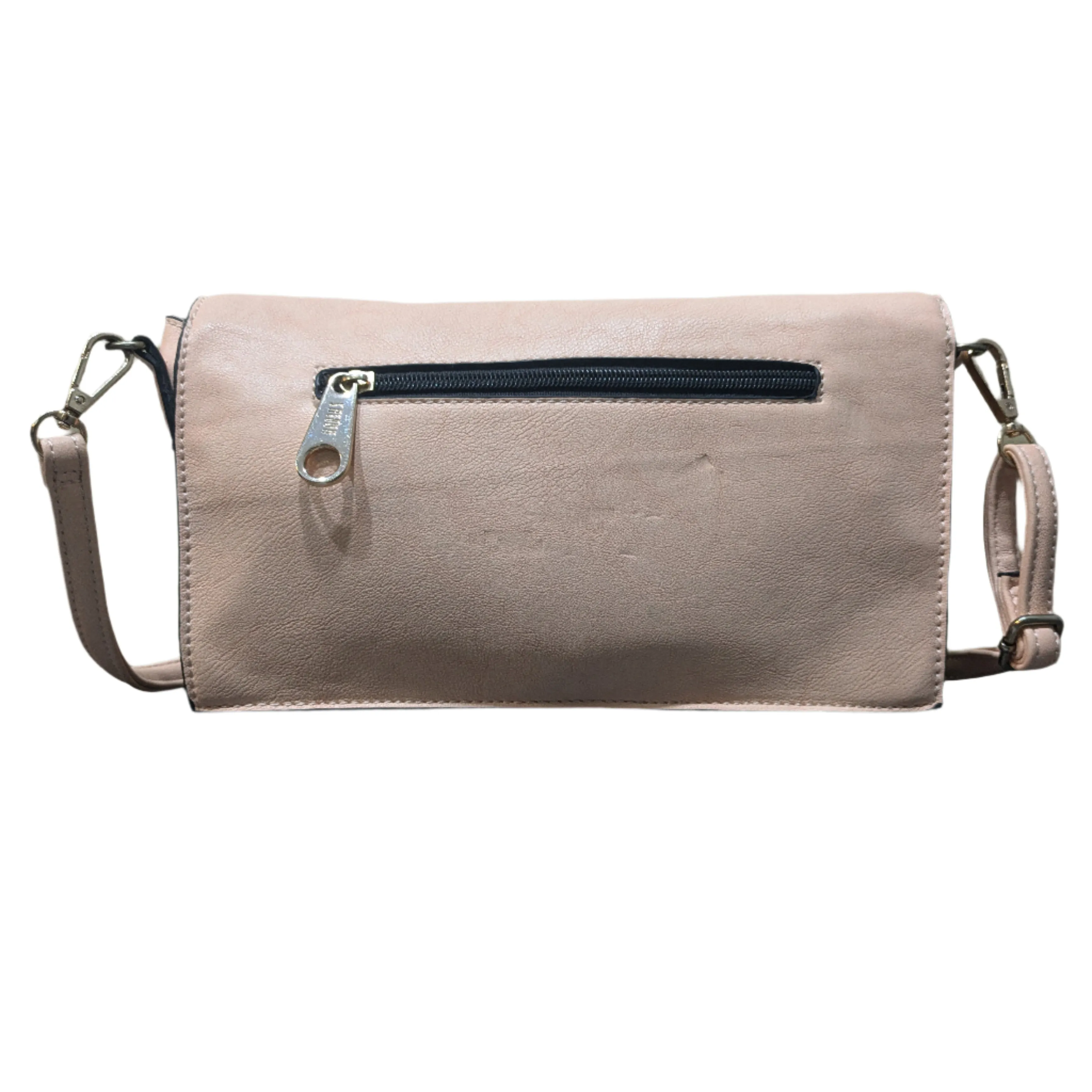 Gallery Double Crossbody Bag with Studs - Pink