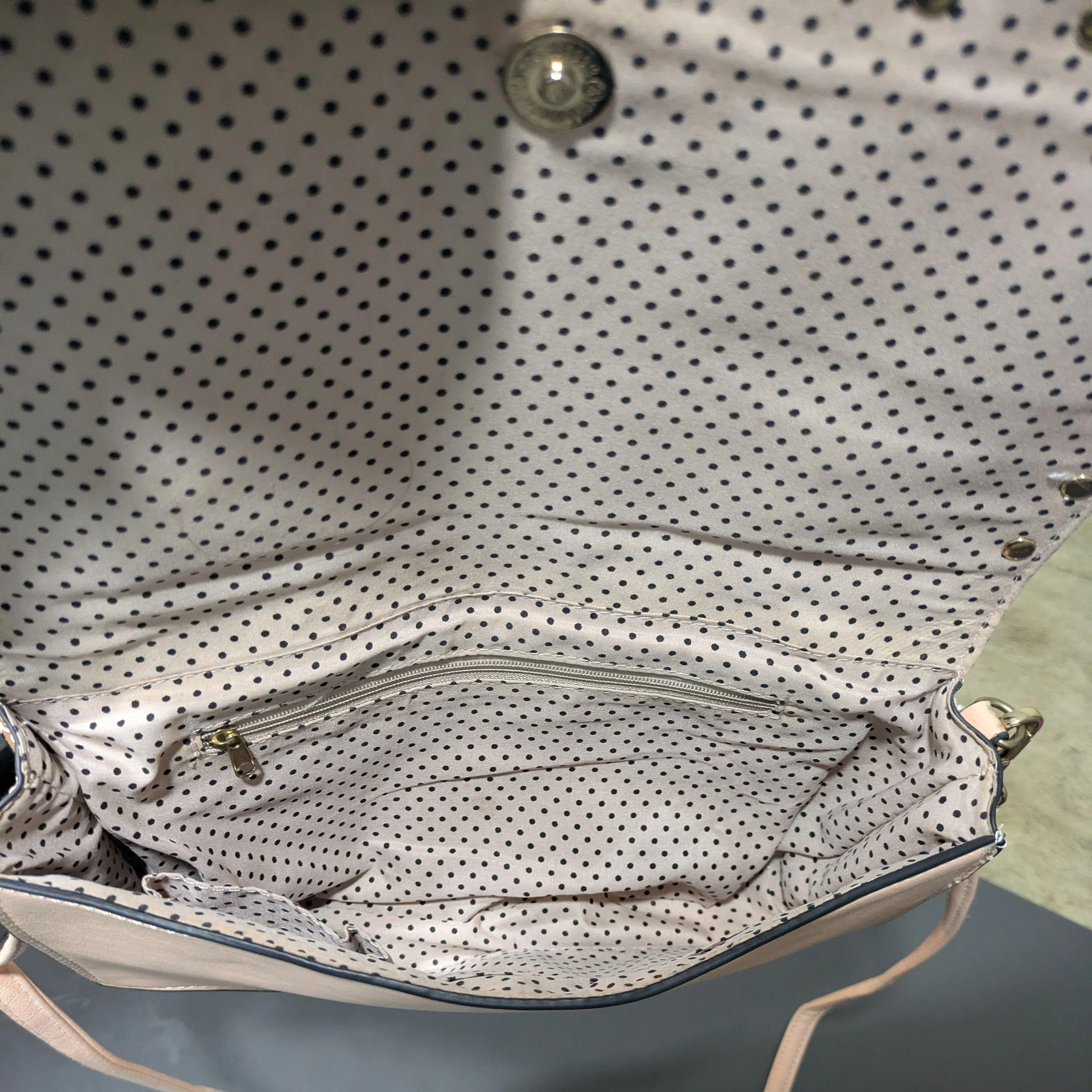 Gallery Double Crossbody Bag with Studs - Pink