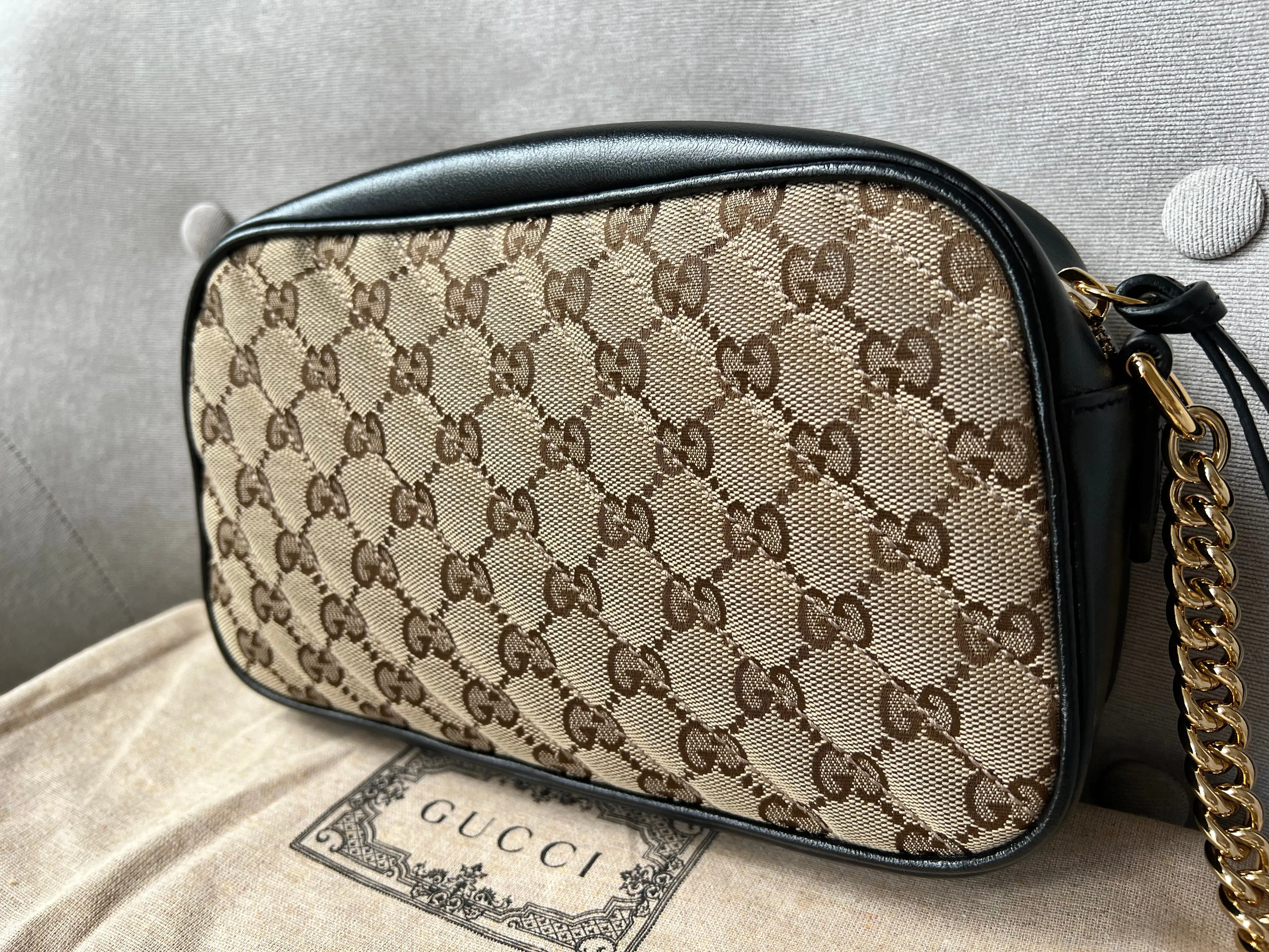 Gucci GG Marmont Canvas Small Shoulder Bag (RRP £1050)