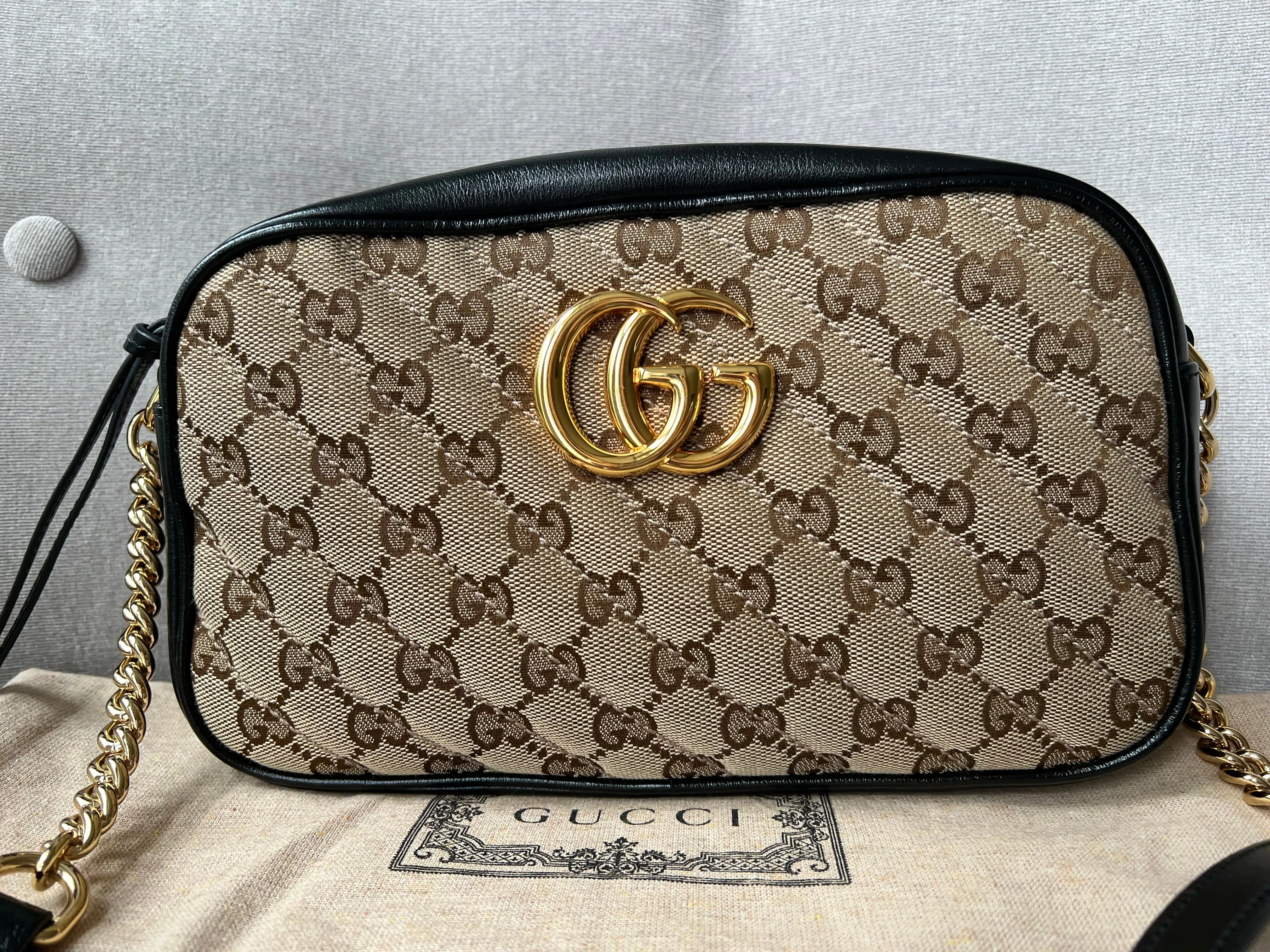 Gucci GG Marmont Canvas Small Shoulder Bag (RRP £1050)