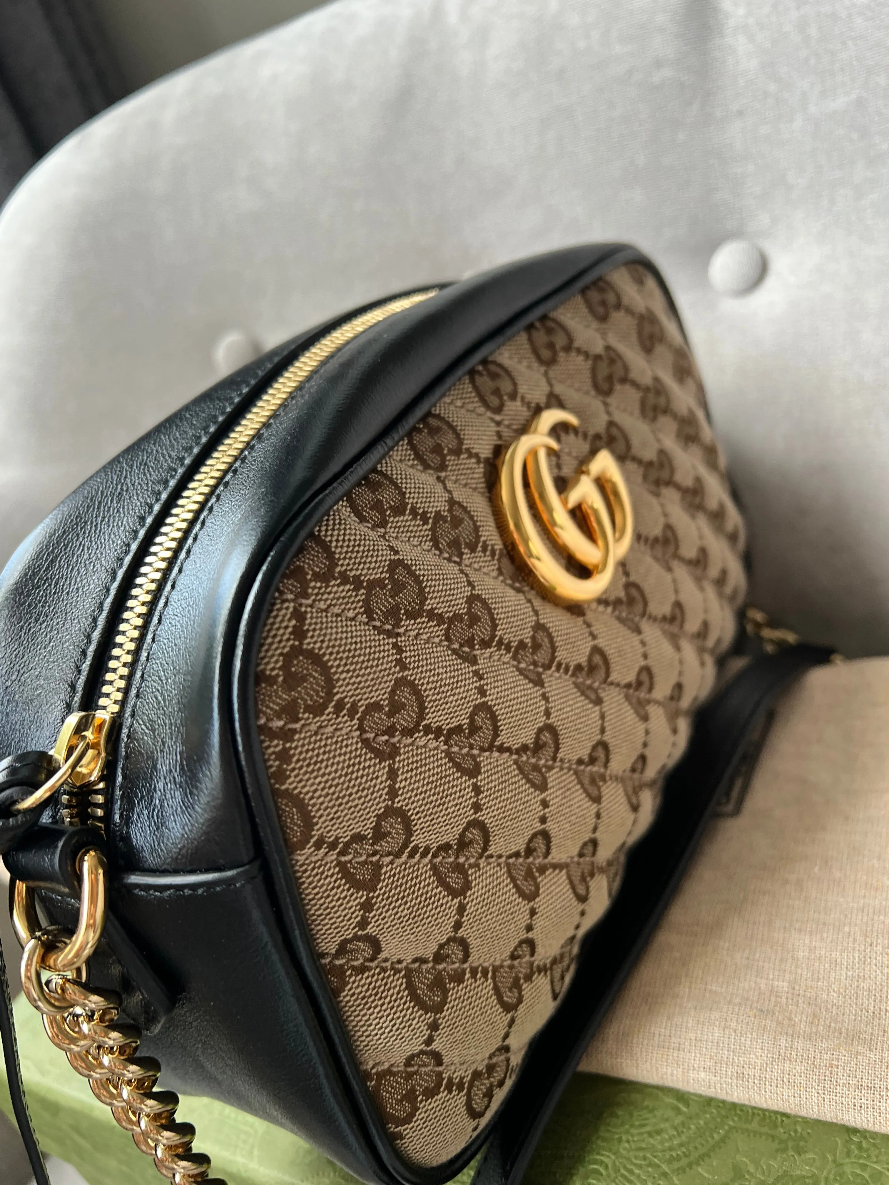 Gucci GG Marmont Canvas Small Shoulder Bag (RRP £1050)