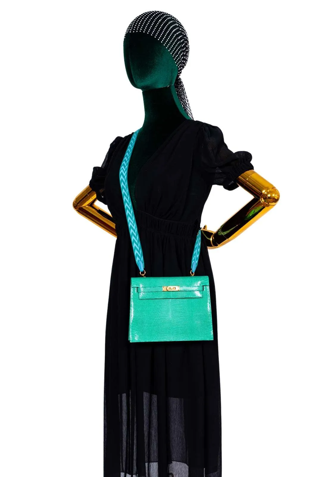 Hermès  Kelly Danse II Menthe Shiny Nilo Lizard Gold Hardware
