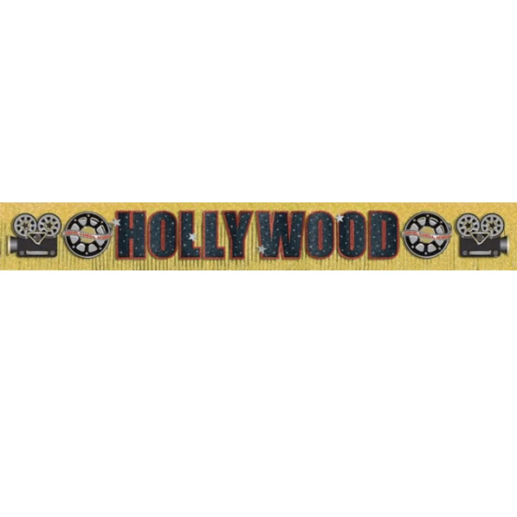 Hollywood Glitter Fringe Banner