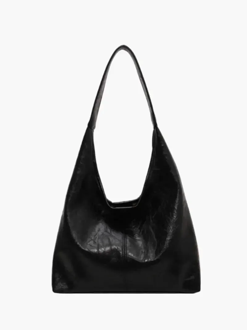 Jenna | Glazed Leather Shoulder Bag