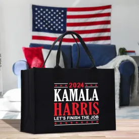 Kamala Harris 2024 Cotton Canvas Tote Bag Kamala Harris Supporter Bag Madam President Tote Gift for Harris Supporter (KHTB1006)