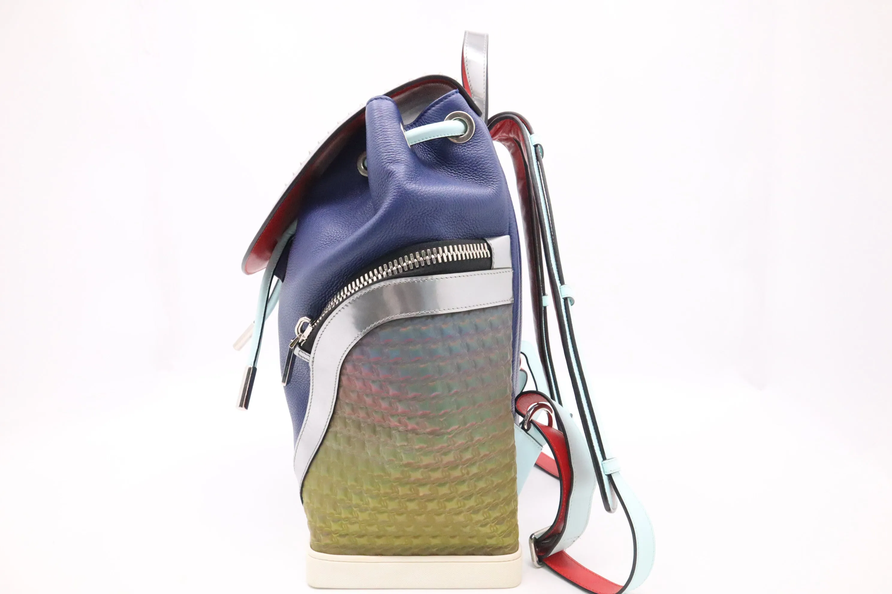 Louboutin Backpack in Blue Leather