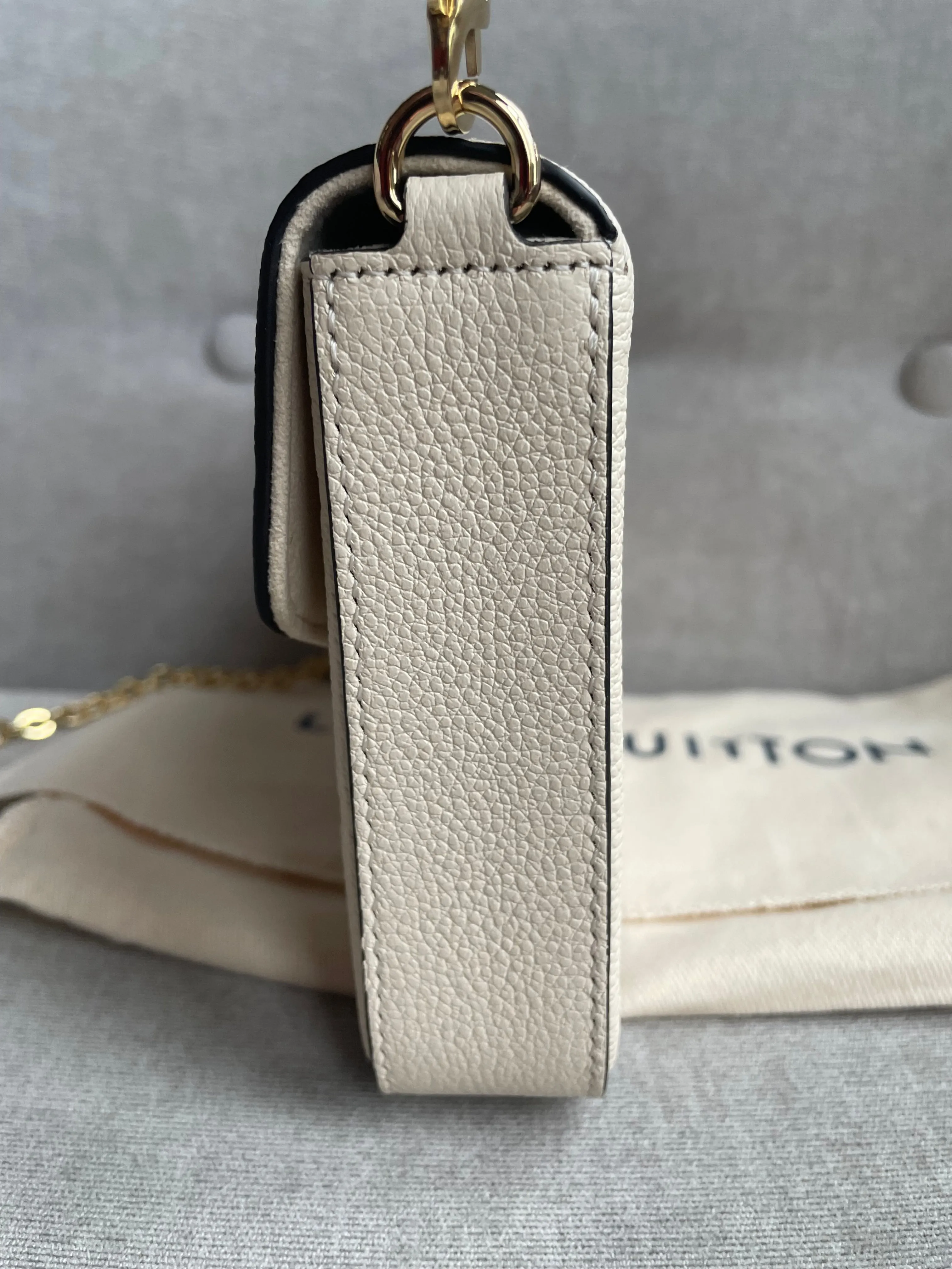 Louis Vuitton Felicie Pochette Cream Empreinte Monogram (RRP £1160)
