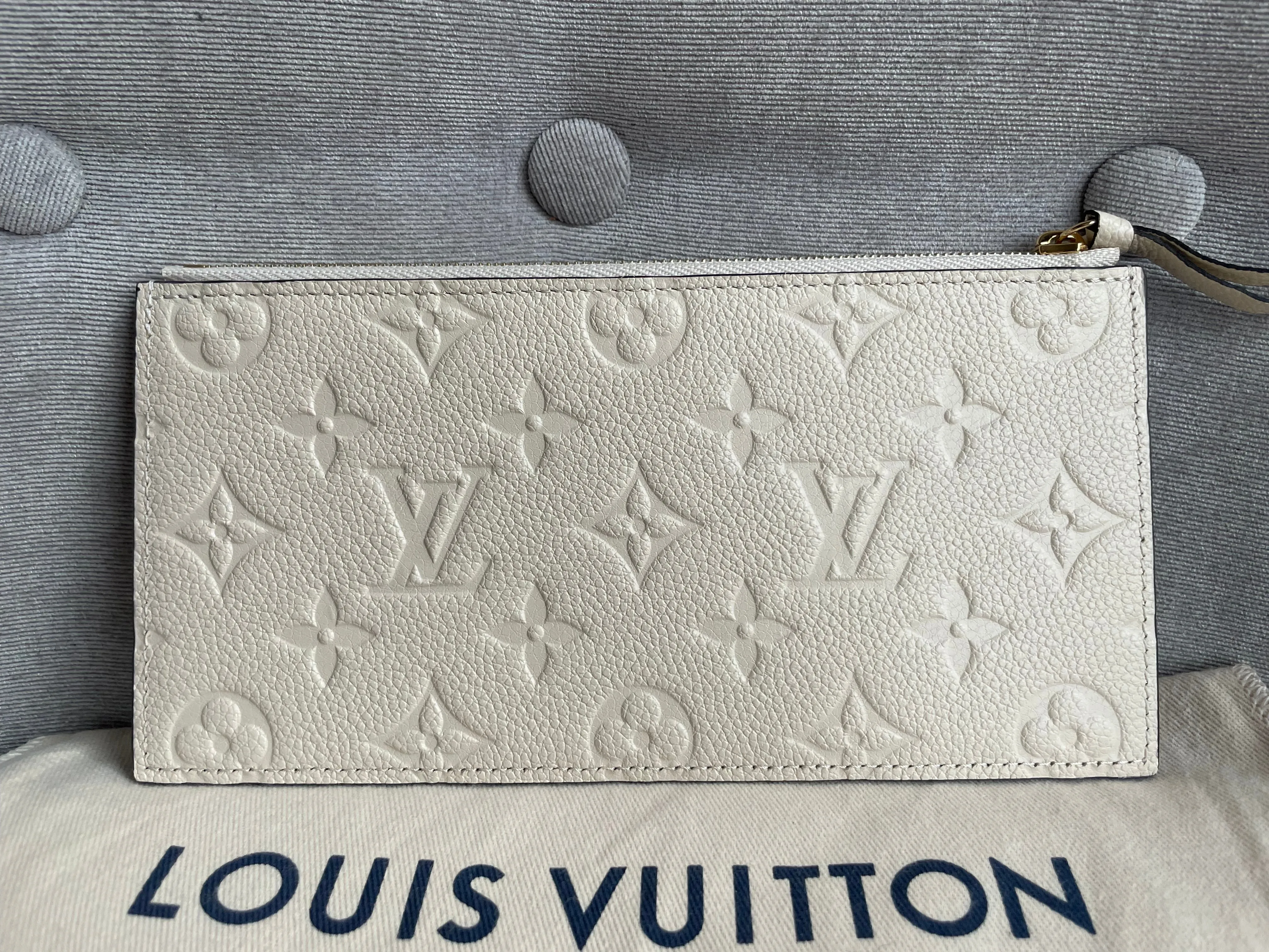 Louis Vuitton Felicie Pochette Cream Empreinte Monogram (RRP £1160)