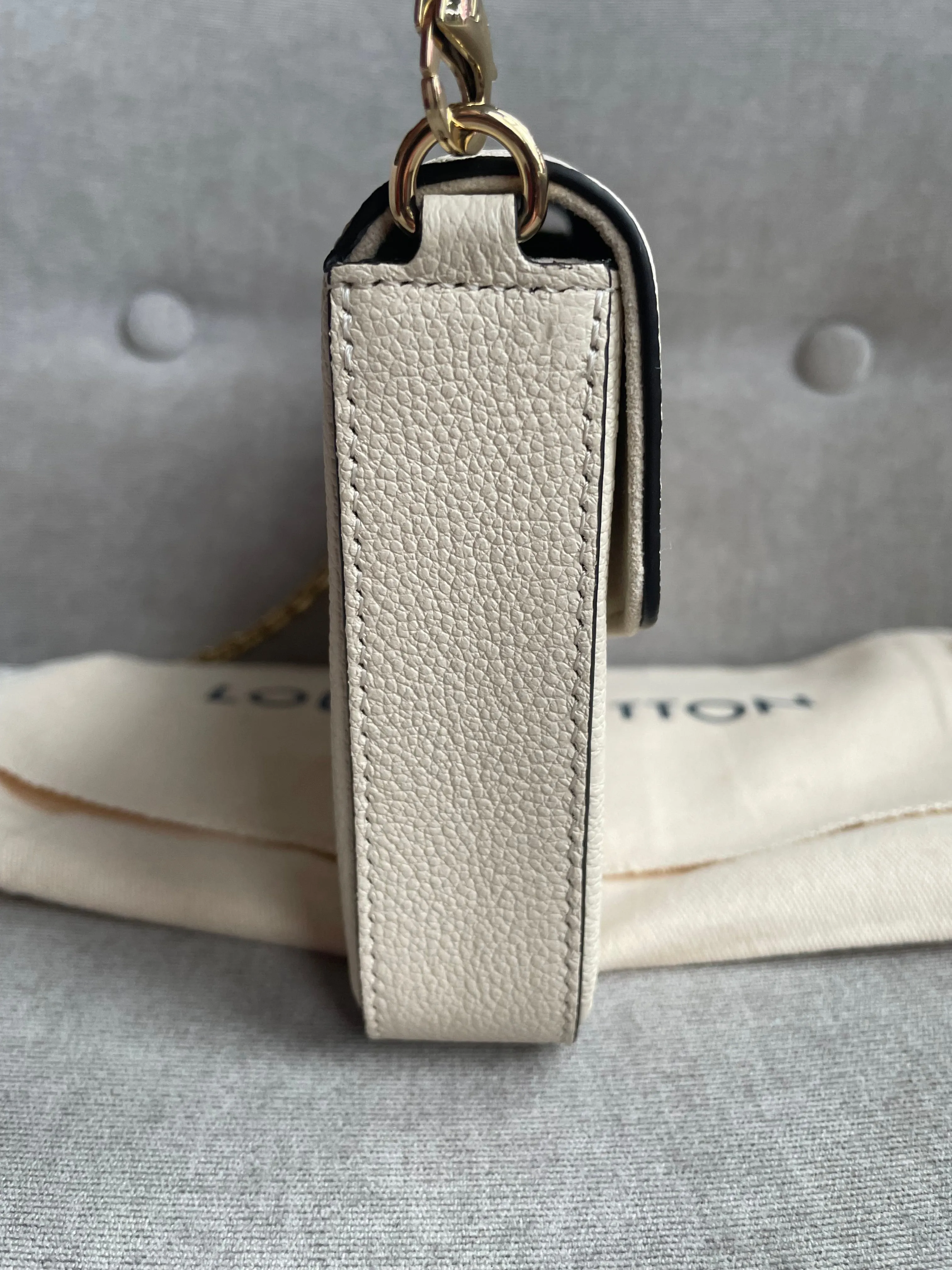 Louis Vuitton Felicie Pochette Cream Empreinte Monogram (RRP £1160)