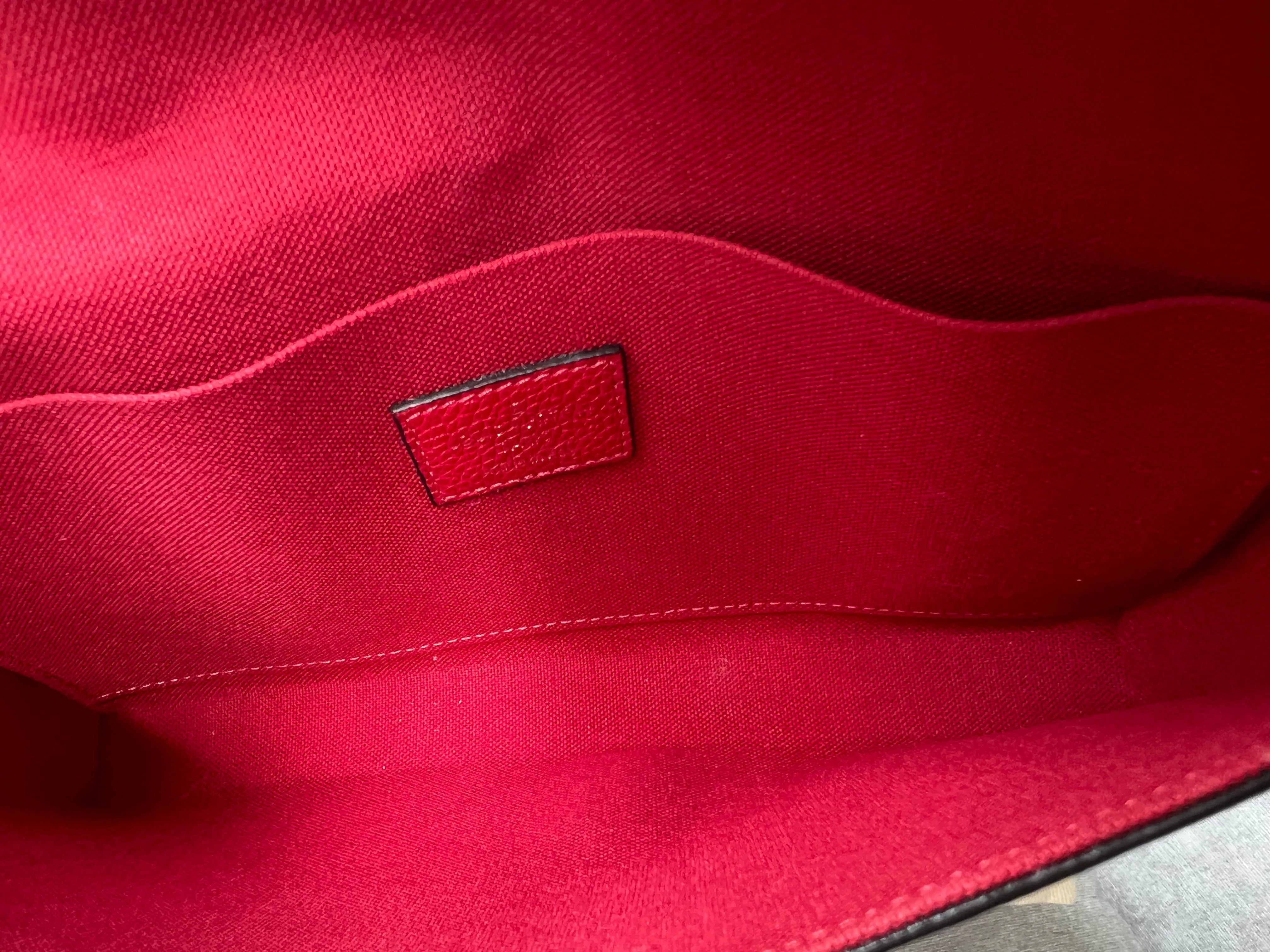 Louis Vuitton Felicie Pochette Red Empreinte Monogram (RRP £1160)