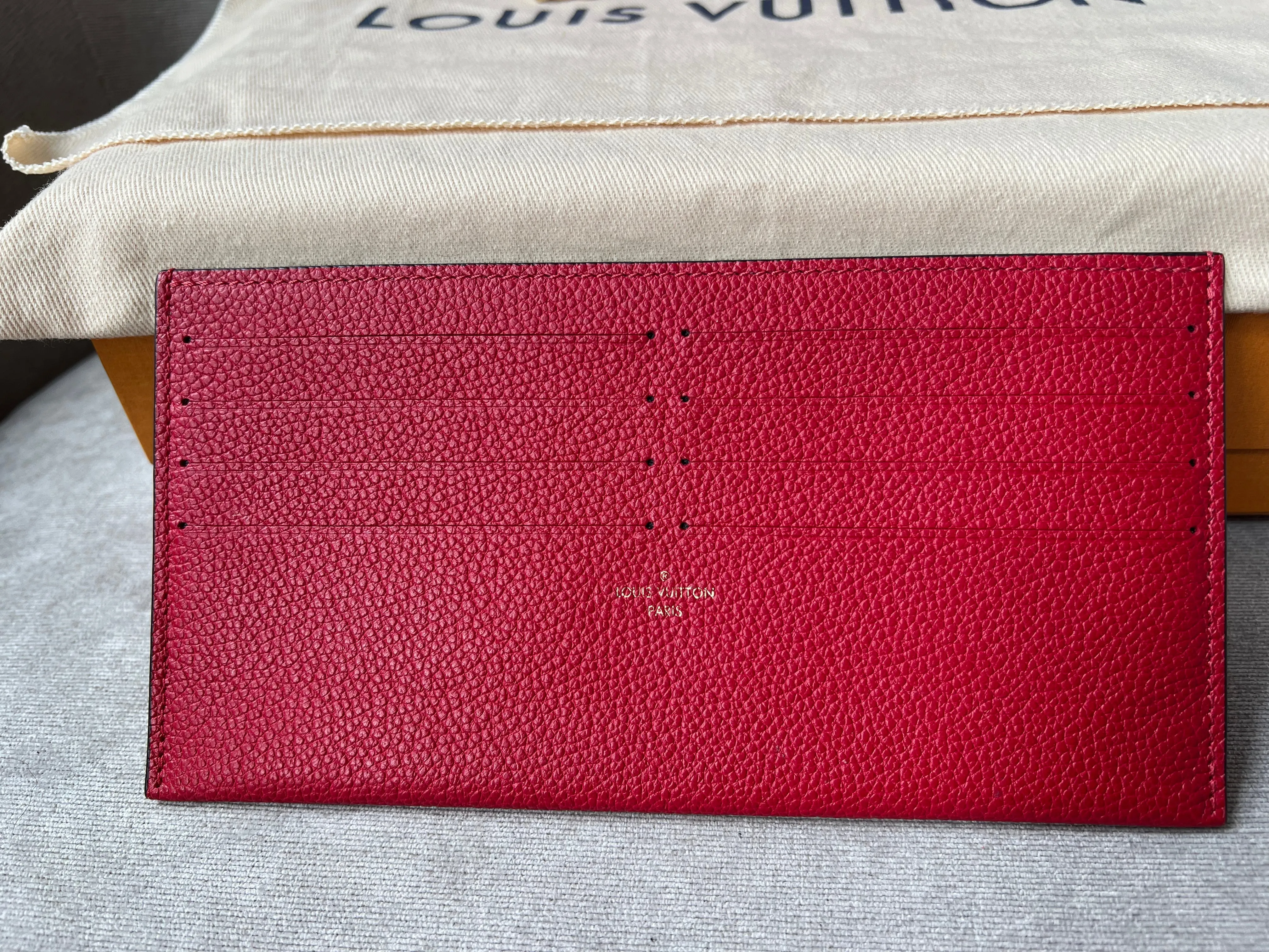 Louis Vuitton Felicie Pochette Red Empreinte Monogram (RRP £1160)