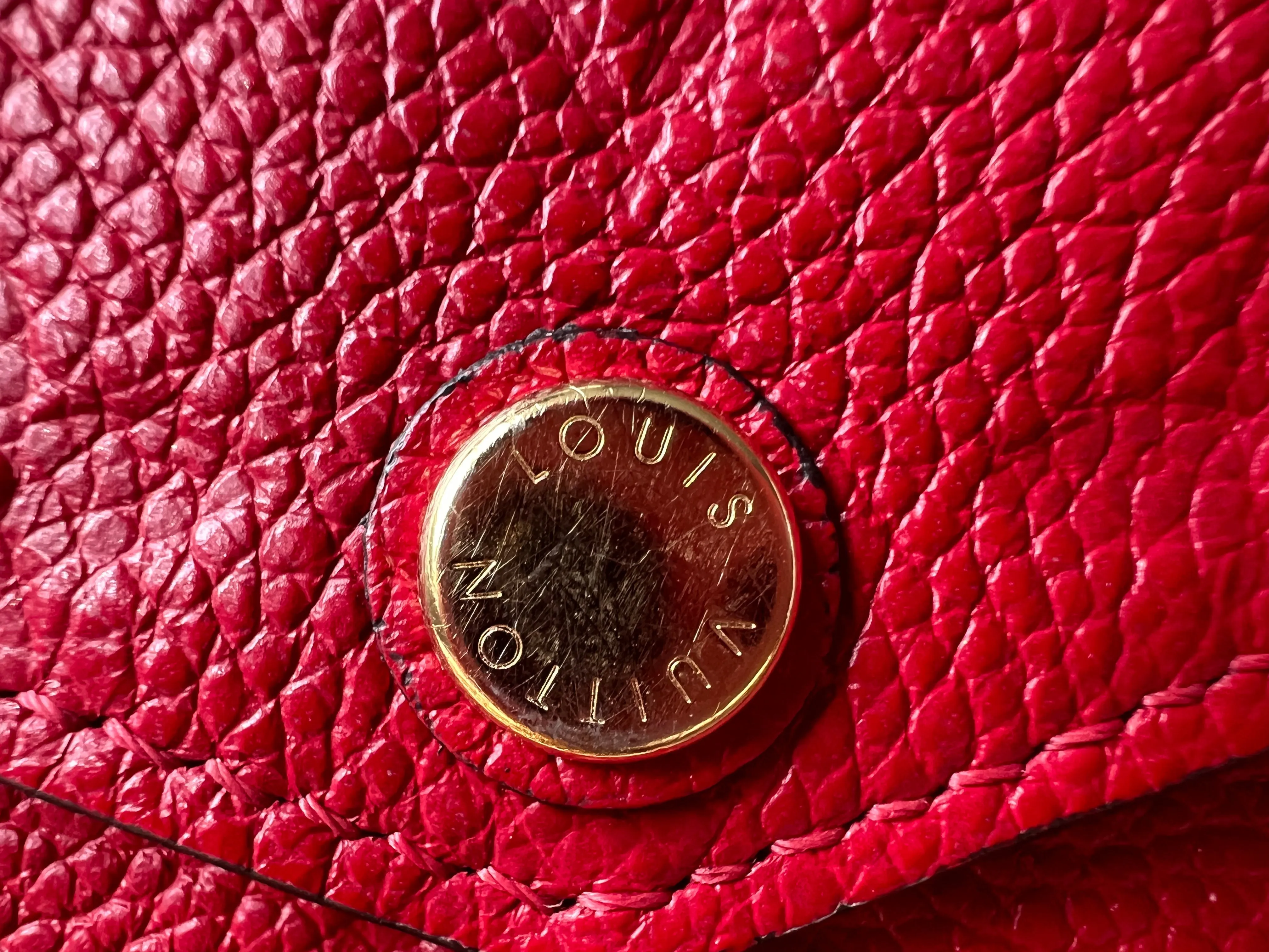 Louis Vuitton Felicie Pochette Red Empreinte Monogram (RRP £1160)