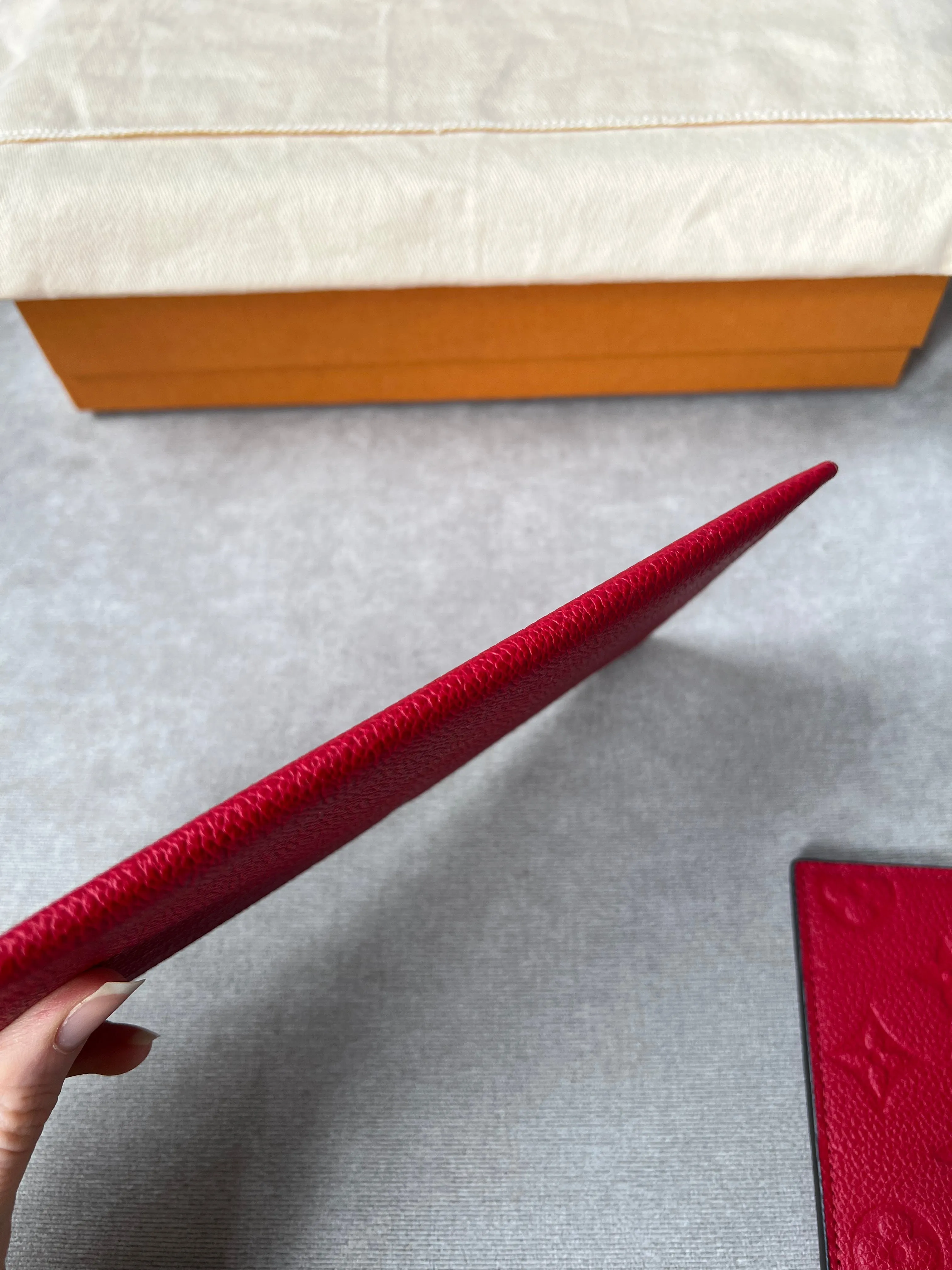 Louis Vuitton Felicie Pochette Red Empreinte Monogram (RRP £1160)