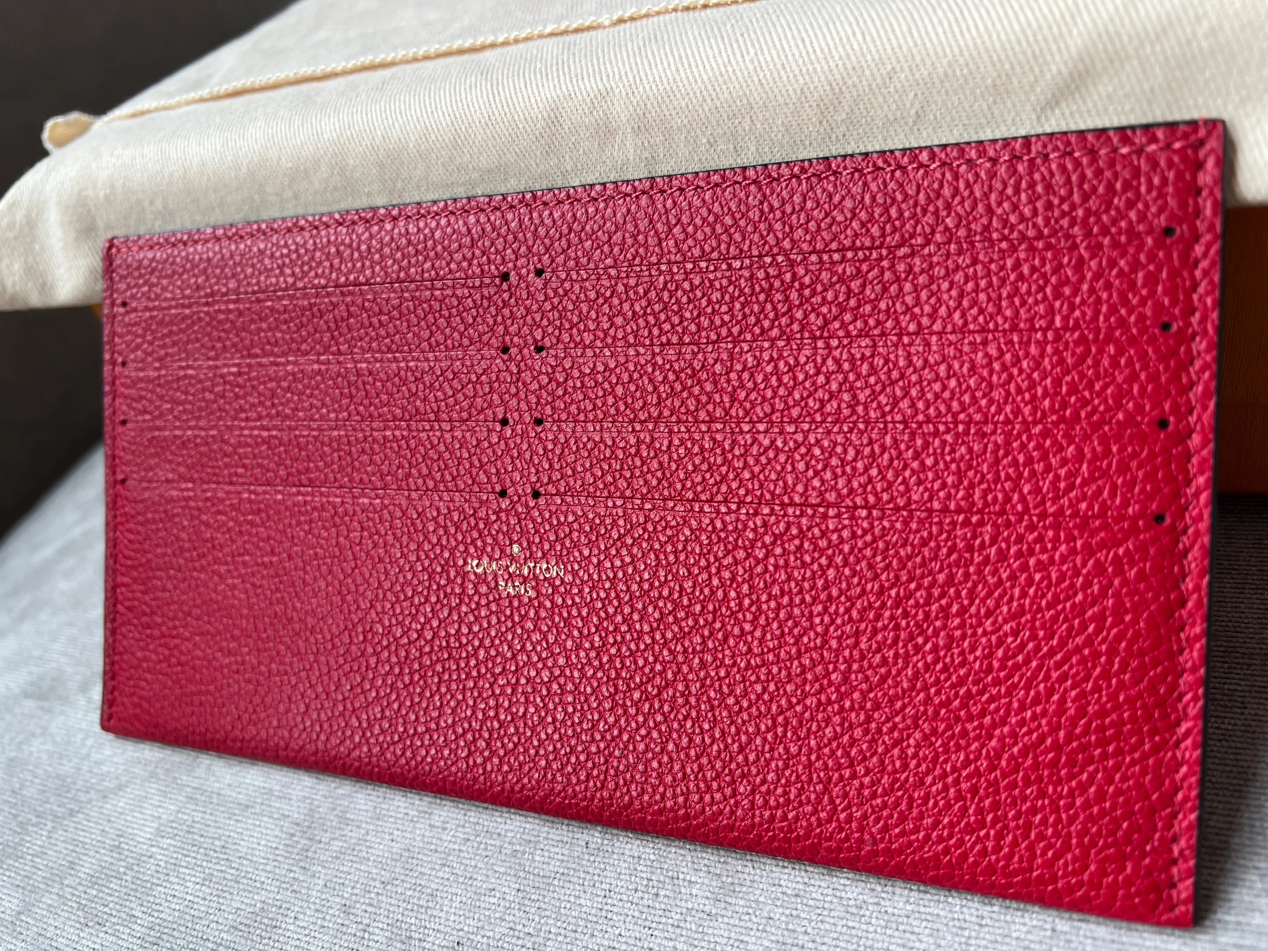 Louis Vuitton Felicie Pochette Red Empreinte Monogram (RRP £1160)