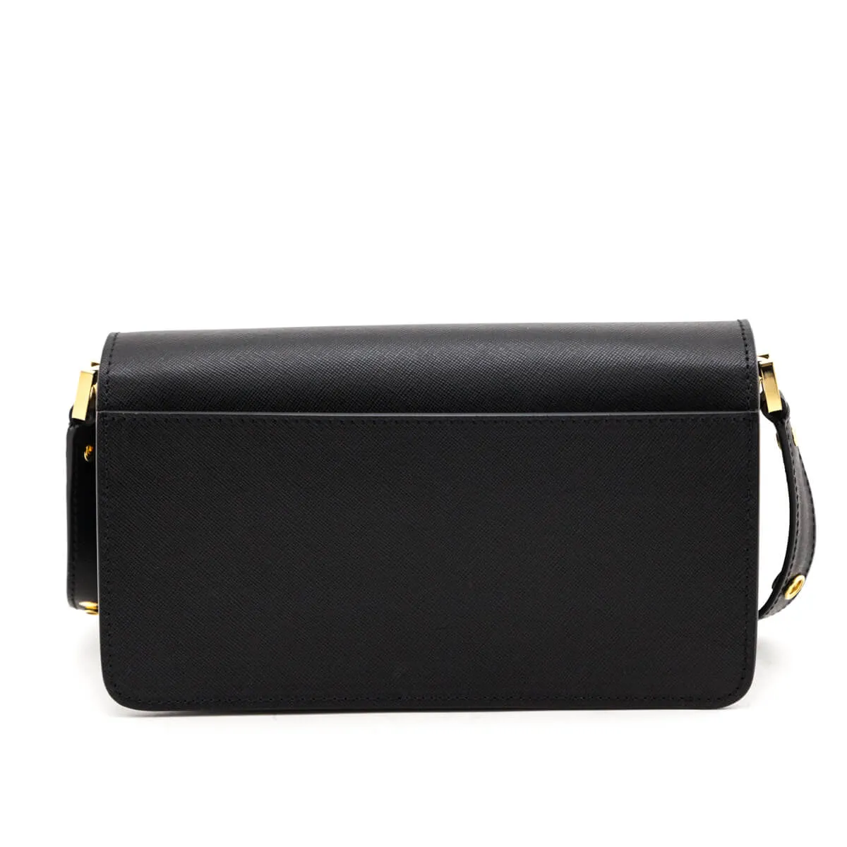 Marni Black Saffiano Trunk East/West Bag