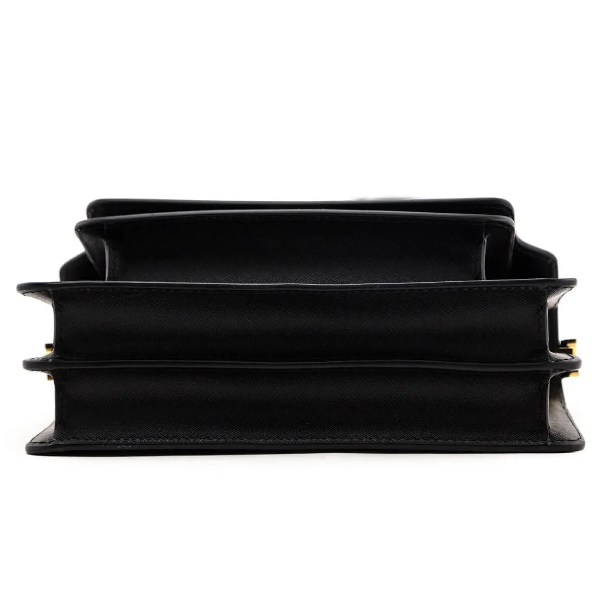 Marni Black Saffiano Trunk East/West Bag