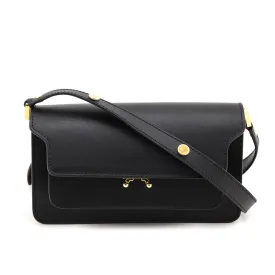 Marni Black Saffiano Trunk East/West Bag