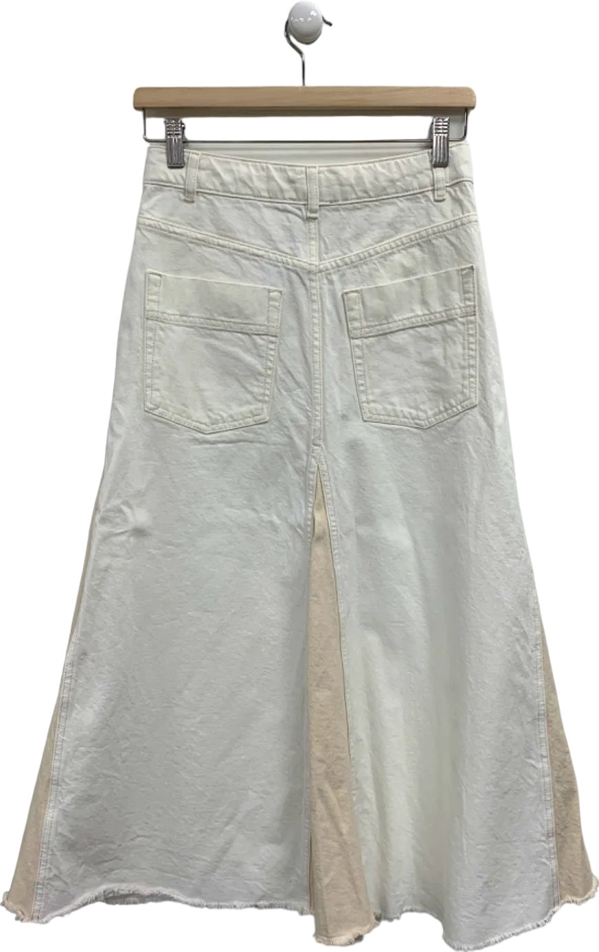 ME   EM White Contrast Cotton skirt UK 6
